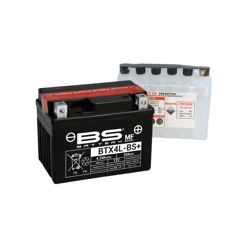 BATTERIA BS MF BTX4L-BS+ / BTZ5S-BS CON ACIDO A CORREDO