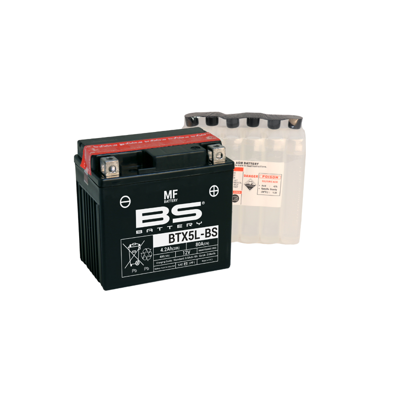 BATTERIA BS MF BTX5L-BS CON ACIDO A CORREDO