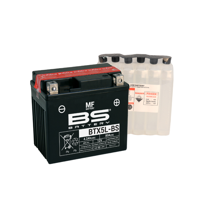 BATTERIA BS MF BTX5L-BS CON ACIDO A CORREDO