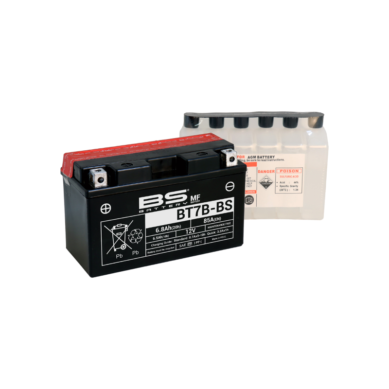 BATTERIA BS BT7B-BS CON ACIDO A CORREDO