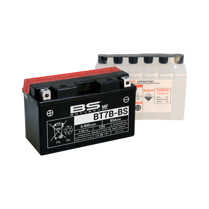 BATTERIA BS BT7B-BS CON ACIDO A CORREDO