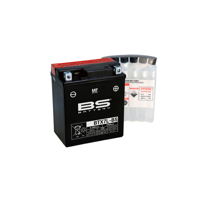 BATTERIA BS MF BTX7L-BS CON ACIDO A CORREDO