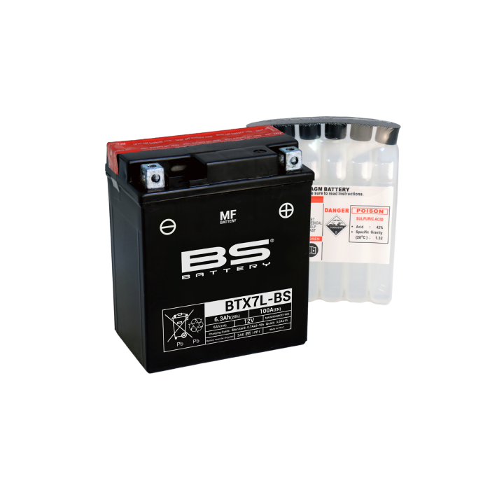 BATTERIA BS MF BTX7L-BS CON ACIDO A CORREDO
