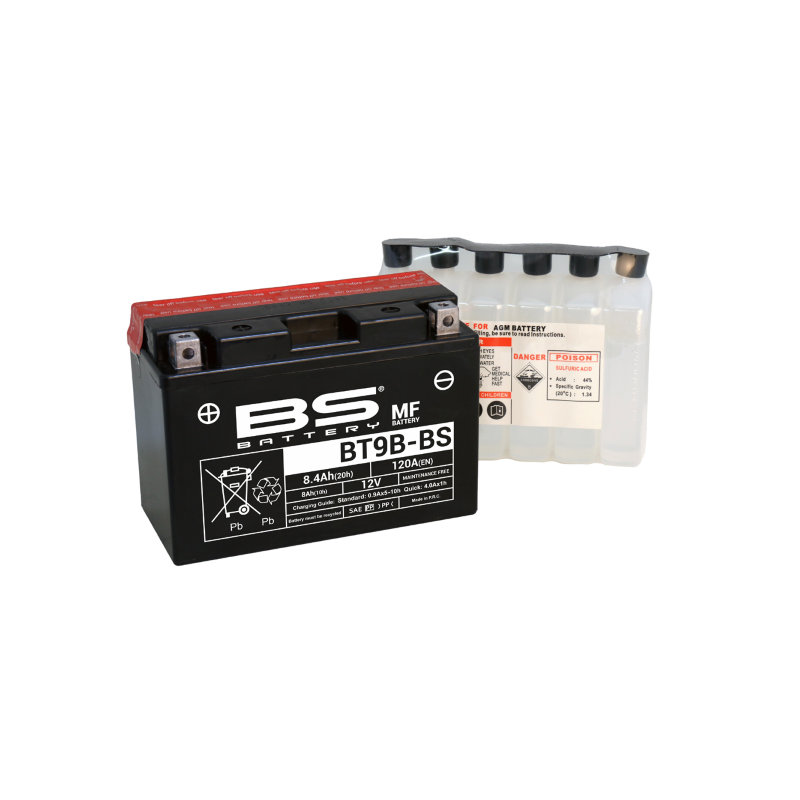 BATTERIA BS MF BT9B-BS CON ACIDO A CORREDO