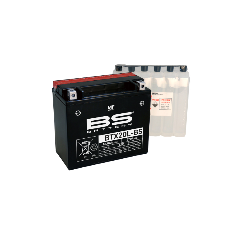 BATTERIA BS MF BTX20L-BS CON ACIDO A CORREDO