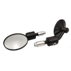 Specchi specchietti retrovisori bar-end neri per manubri da 22 e 25mm