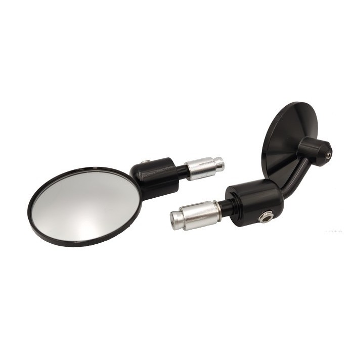 Specchi specchietti retrovisori bar-end neri per manubri da 22 e 25mm