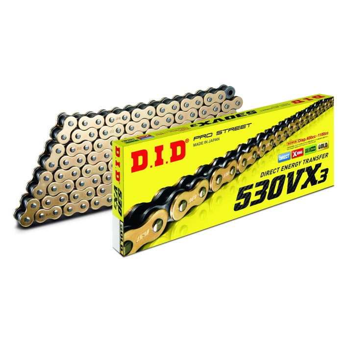 CATENA DID 530 VX3 G&B 124 MAGLIE GOLD