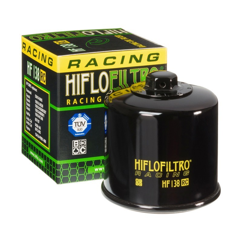 FILTRO OLIO SPIN-ON RACING CON DADO IN CARTA NERO LUCIDO