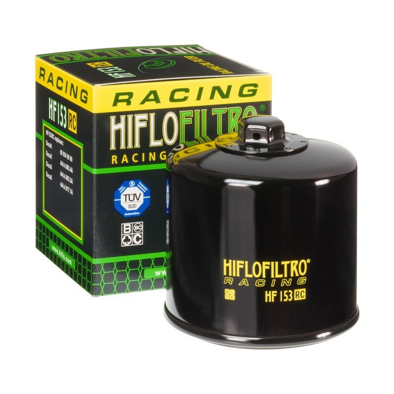 FILTRO OLIO SPIN-ON RACING CON DADO IN CARTA NERO LUCIDO