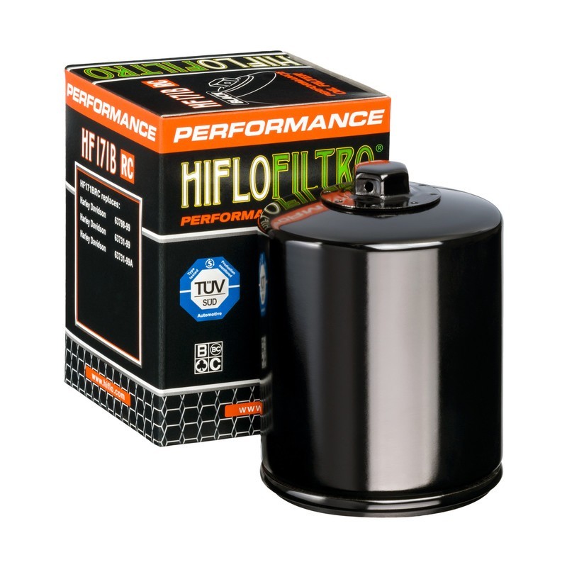 FILTRO OLIO SPIN-ON RACING CON DADO IN CARTA NERO LUCIDO
