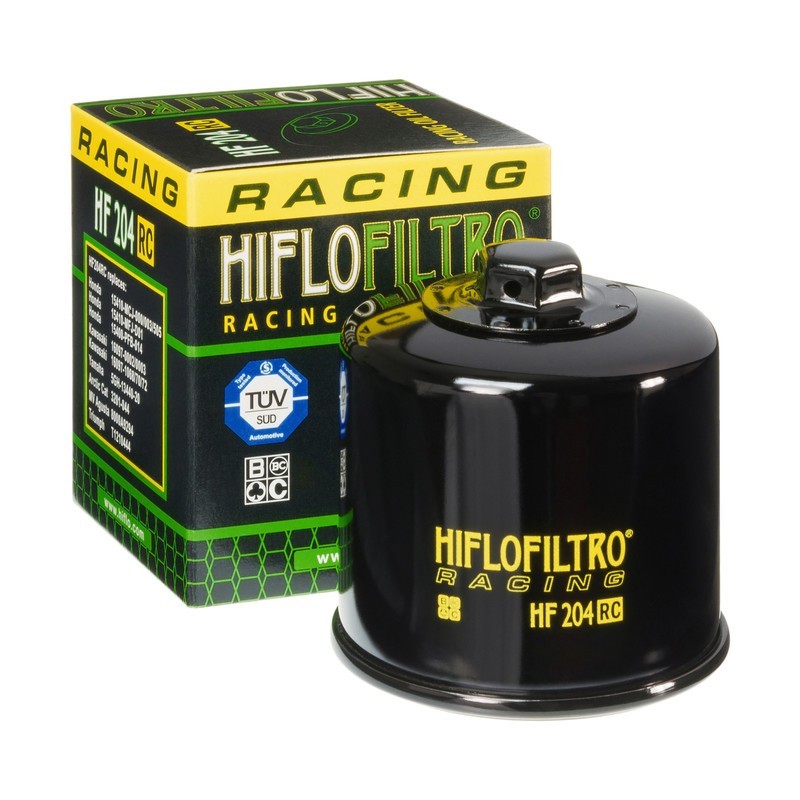 FILTRO OLIO SPIN-ON RACING CON DADO IN CARTA NERO LUCIDO