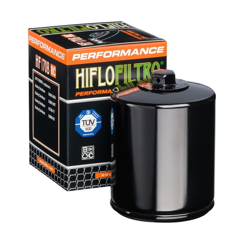 FILTRO OLIO SPIN-ON RACING CON DADO IN CARTA NERO LUCIDO