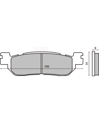 PASTIGLIE FRENO LG-MOTORS PER YAMAHA	VP X-CITY 250 - YP 125 X-MAX ABS - YP 250 MAJESTY - YP 400 X-MAX