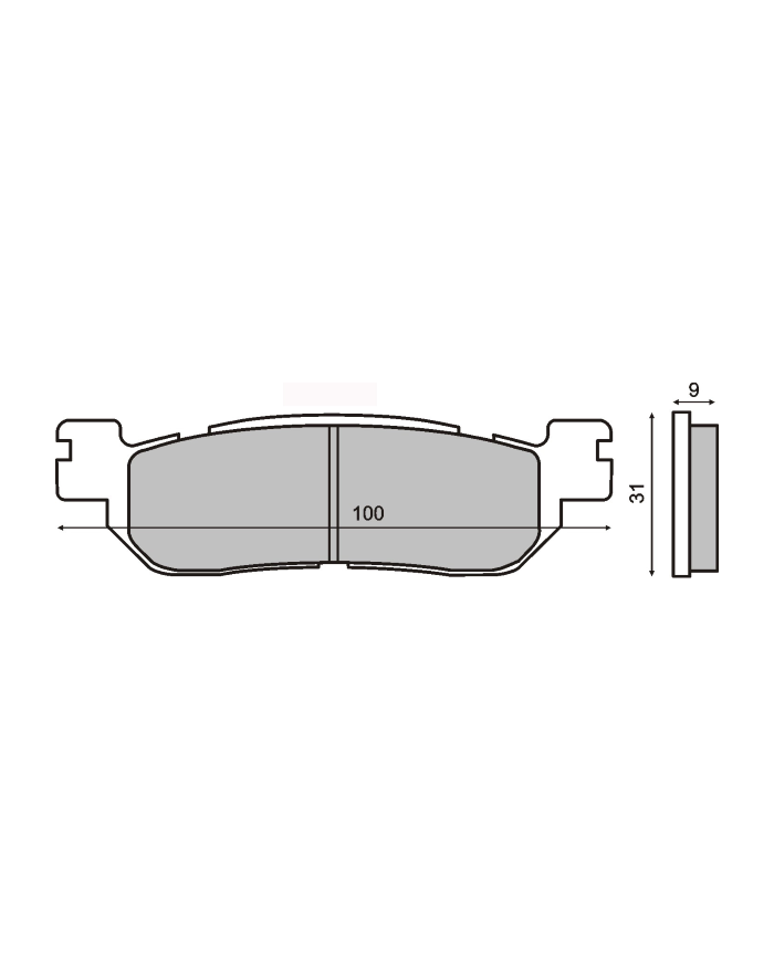 PASTIGLIE FRENO LG-MOTORS PER YAMAHA	VP X-CITY 250 - YP 125 X-MAX ABS - YP 250 MAJESTY - YP 400 X-MAX