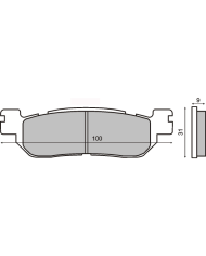 PASTIGLIE FRENO LG-MOTORS PER YAMAHA	VP X-CITY 250 - YP 125 X-MAX ABS - YP 250 MAJESTY - YP 400 X-MAX