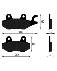 PASTIGLIE FRENO LG-MOTORS PER APRILIA KYMCO SUZUKI TRIUMPH