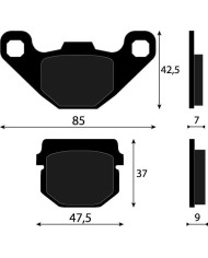 PASTIGLIE FRENO LG-MOTORS PER APRILIA PEUGEOT PIAGGIO