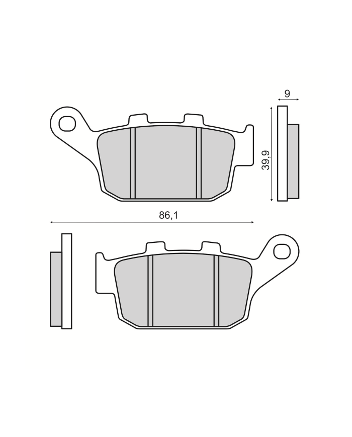PASTIGLIE FRENO ORGANICHE LG MOTORS SCOOTER HONDA - KAWASAKI - SUZUKI