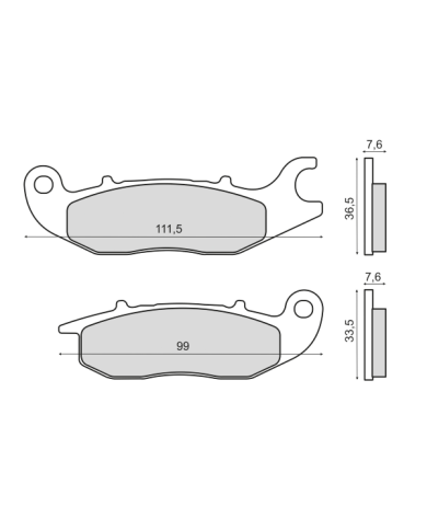 PASTIGLIE FRENO ORGANICHE LG MOTORS HONDA CBF 125CC