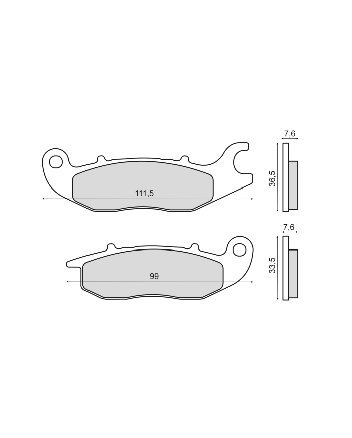 PASTIGLIE FRENO ORGANICHE LG MOTORS HONDA CBF 125CC
