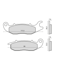 PASTIGLIE FRENO ORGANICHE LG MOTORS HONDA CBF 125CC