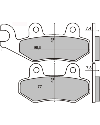 PASTIGLIE FRENO ORGANICHE LG MOTORS KYMCO SUZUKI TRIUMPH
