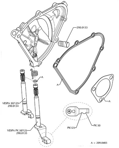 170.0307 COPERCHIO FRIZIONE POLINI PER VESPA 50/125 PRIMAVERA ET3 SPECIAL