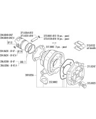 166.0083 KIT GRUPPO TERMICO POLINI YAMAHA - APRILIA SR H2O - MALAGUTIF12 LC D.47