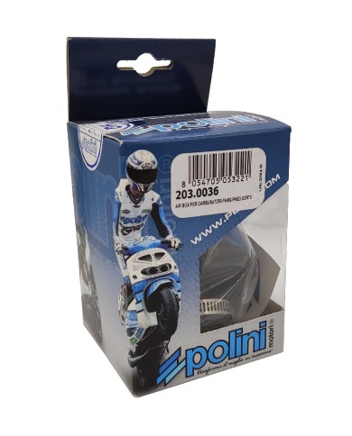 203.0036 AIR BOX POLINI PER CARBURATORI PHBG - PHBD 17.5 / 19 / 21 CORTO