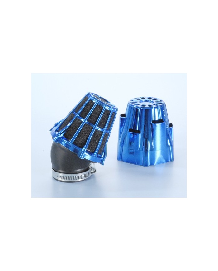 203.0114 AIR BOX POLINI CROMATO BLU INCLINATO 30' IMBOCCO D.37