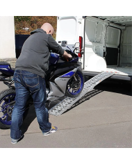 Rampa di carico ripiegabile per moto e quad, in alluminio, 340 kg