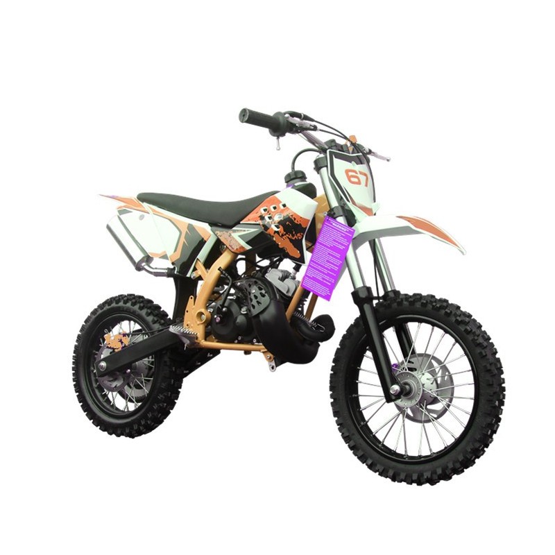 MINI MOTO MINICROSS 50 cc COLORE ARANCIONE RUOTE 14 - 12