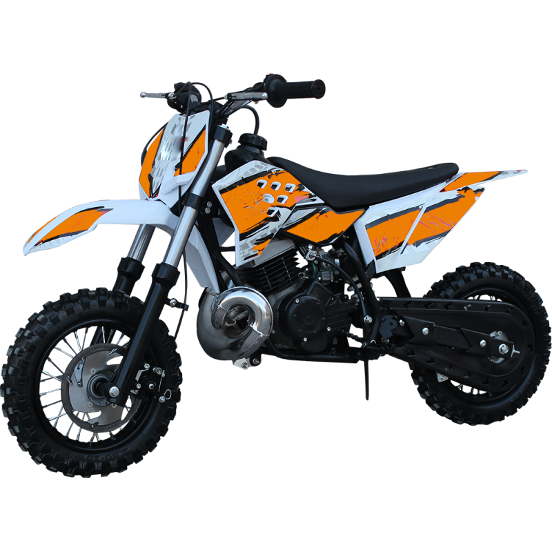 MINI MOTO MINICROSS 50 cc COLORE ARANCIONE RUOTE 10 - 10
